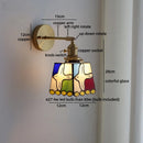 Axyaa Brass & Ceramic LED Wall Lamp - Vintage Style Stair & Bathroom Lighting