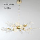 Axyaa Gold Leaf Pendant Chandelier for Kitchen and Dining Room