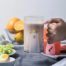 Axyaa Glass Coffee Mug Tea Cup Original Design Cute Christmas Personalized Gift