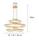 Axyaa Modern Ring LED Pendant Chandeliers for Living Room and Dining Room