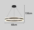Axyaa Modern Ring Stairs LED Chandeliers for Living and Dining Room Lighting