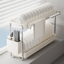 Stainless Steel Over Sink Drying Rack by Axyaa for Kitchen Countertop Draining and Storage