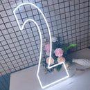 Axyaa 76cm Large Number Neon Sign Stand Up Transparent Dimmable Letter Light
