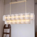 Axyaa White Acrylic Pendant Light for Dining Rooms and Living Rooms