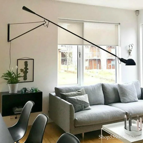 Axyaa Nordic Swing Arm Wall Lamp: Stylish LED Light for Home, Bedroom, and Study
