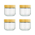 Axyaa Glass Overnight Oats Containers - Airtight Wide Mouth Mason Salad Jars