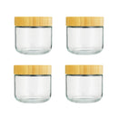 Axyaa Glass Overnight Oats Containers - Airtight Wide Mouth Mason Salad Jars