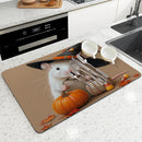 Axyaa Halloween Mouse Kitchen Drying Mat