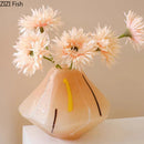 Axyaa Geometric Glass Vase Hydroponics Desk Decoration Artificial Floral Room Decor