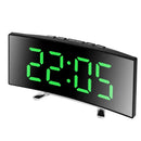 Axyaa LED Curved Screen Alarm Clock with Temperature and Snooze