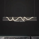 Axyaa Nordic Pendant Lamp: Long Tube LED Lighting Fixture for Restaurant, Office & Villa