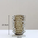 Axyaa Transparent Glass Vase Modern Desk Decoration For Flowers Arrangement