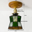 Axyaa Modern LED Glass Copper Ceiling Light for Home Porch Restaurant Balcony