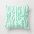Axyaa Mint Green Geometric Animal Print Pillowcase for Home and Office Decor