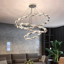 Circular Crystal Ceiling Light by Axyaa - Luxurious Living Room Decor