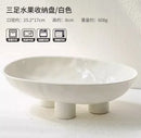 Axyaa Ceramic Fruit Tray Heart Candy Snack Dry Living Room Tea Table Basket.