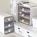 Axyaa Bunny Storage Box: Transparent Desk Organizer for Students & Office, Large Capacity
