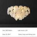 Axyaa Green Glass Crystal Chandelier Elegant Vintage Pendant Lighting for Home