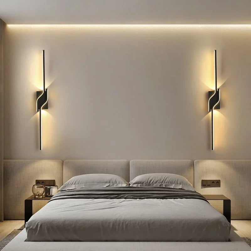 Axyaa Modern LED Black Wall Light Sconce for Indoor Lighting Decor