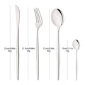 Axyaa Black Gold Cutlery Fork Set - 4Pcs Stainless Steel Dinnerware Teaspoon Utensils