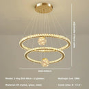 Axyaa Crystal Pendant Chandelier: Modern Living Room Steel Glass Globe LED Lighting