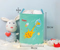 Axyaa Kids Cartoon Animals Laundry Basket - Foldable Toy Organizer & Storage Barrel