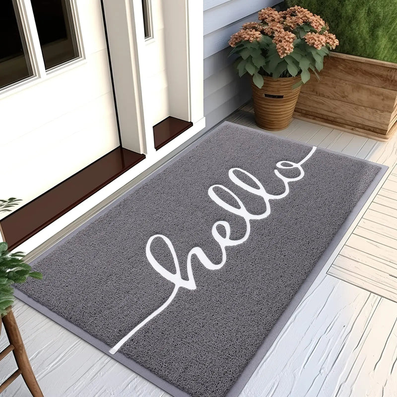 Axyaa Non-Slip Entryway Mat - Indoor Outdoor Washable Home Doormat