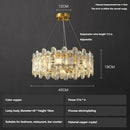 Axyaa Copper Crystal Chandelier for Dining Room, Living Room, and Restaurant