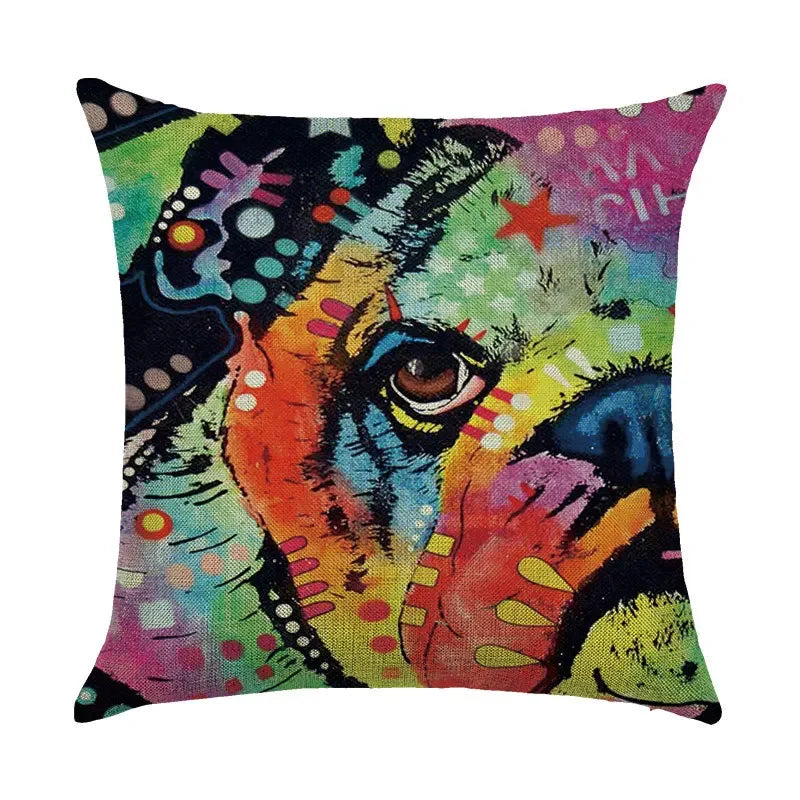 Axyaa Animal Print Pillow Cover: Stylish Sofa & Chair Linen Cushion Cover Art