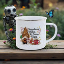 Axyaa Festive Red Car Enamel Mug Christmas Drinkware for Cozy Holidays