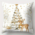 Axyaa Christmas Santa Fawn Pillowcase - Festive Home Decoration