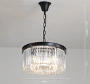 Axyaa Metal and Crystal Pendant Light - Stylish LED Chandelier for Living Room