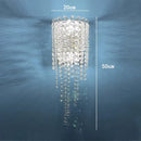 Axyaa Luxury Crystal Chandelier for High Ceiling Living Room