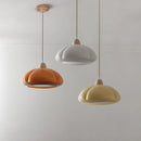 Axyaa Big Pumpkin Glass Pendant Light 30W Vintage Wood Hanging Lamp
