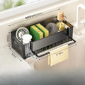 Axyaa Kitchen Sink Organizer & Dish Sponge Holder - Multi-Functional Drain Rack