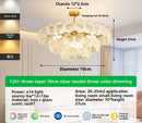 Axyaa Crystal Chandelier: Minimalist Living Room, Bedroom, and Restaurant Lighting