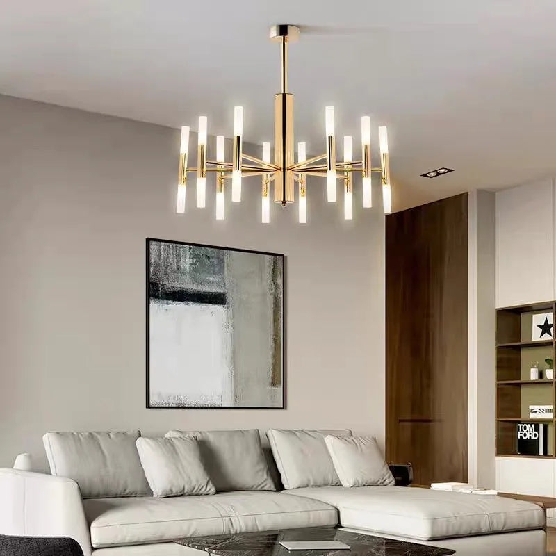 Nordic Style Chandelier by Axyaa - Modern Industrial Pendant Lighting for Living and Dining Rooms