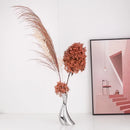 Axyaa Electroplated Silver Ceramic Vase, Streamline Shape for Dried Flowers
