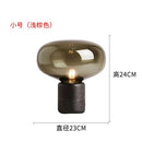 Axyaa Glass Table Lamp LED E27 Marble Base Minimalist Design for Bedroom and Living Room