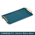 Axyaa Rectangular Plastic Tray with Handle for Home, Hotel, and Decor Use