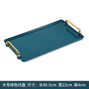 Axyaa Rectangular Plastic Tray with Handle for Home, Hotel, and Decor Use