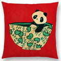 Axyaa Cartoon Animals Cushion Cover - Cat Flamingo Penguin Rabbit Pillow Case