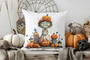 Axyaa Halloween Ghost & Pumpkins Pillow Cover for Sofa Bedroom Car