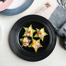 Axyaa Macaron Plate: Brushed Flat Plate for Vegetables, Steak, Pasta, Cake, Breakfast