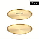 Axyaa Stainless Steel Round bone Spitting Dish Fruit Meat Tableware