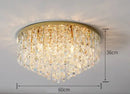 Axyaa Crystal Pendant Chandelier with E14 Holder for Modern Bedroom Lighting
