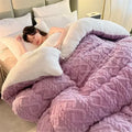 Axyaa Super Thick Winter Lamb Cashmere Weighted Blanket for Beds