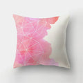 Axyaa Pink Sky Clouds 45x45cm Polyester Cushion Cover for Home Decor