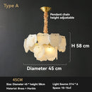 Axyaa Marble Led Chandelier: Nordic Round Pendant Light for Living Room, Restaurant, & Bedroom