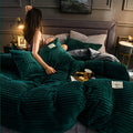 Axyaa Plush Duvet Cover Set - Cozy Winter Bedding for Double Bed